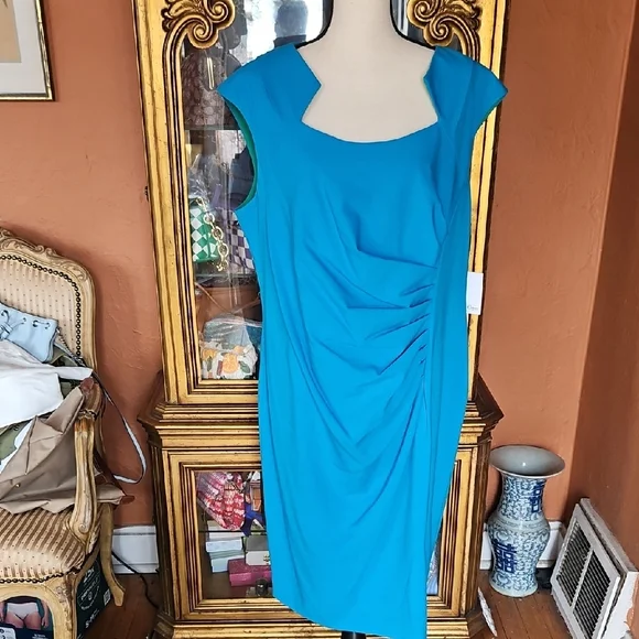 NWT Calvin Klein Square Neck Dress - Picture 1 of 10